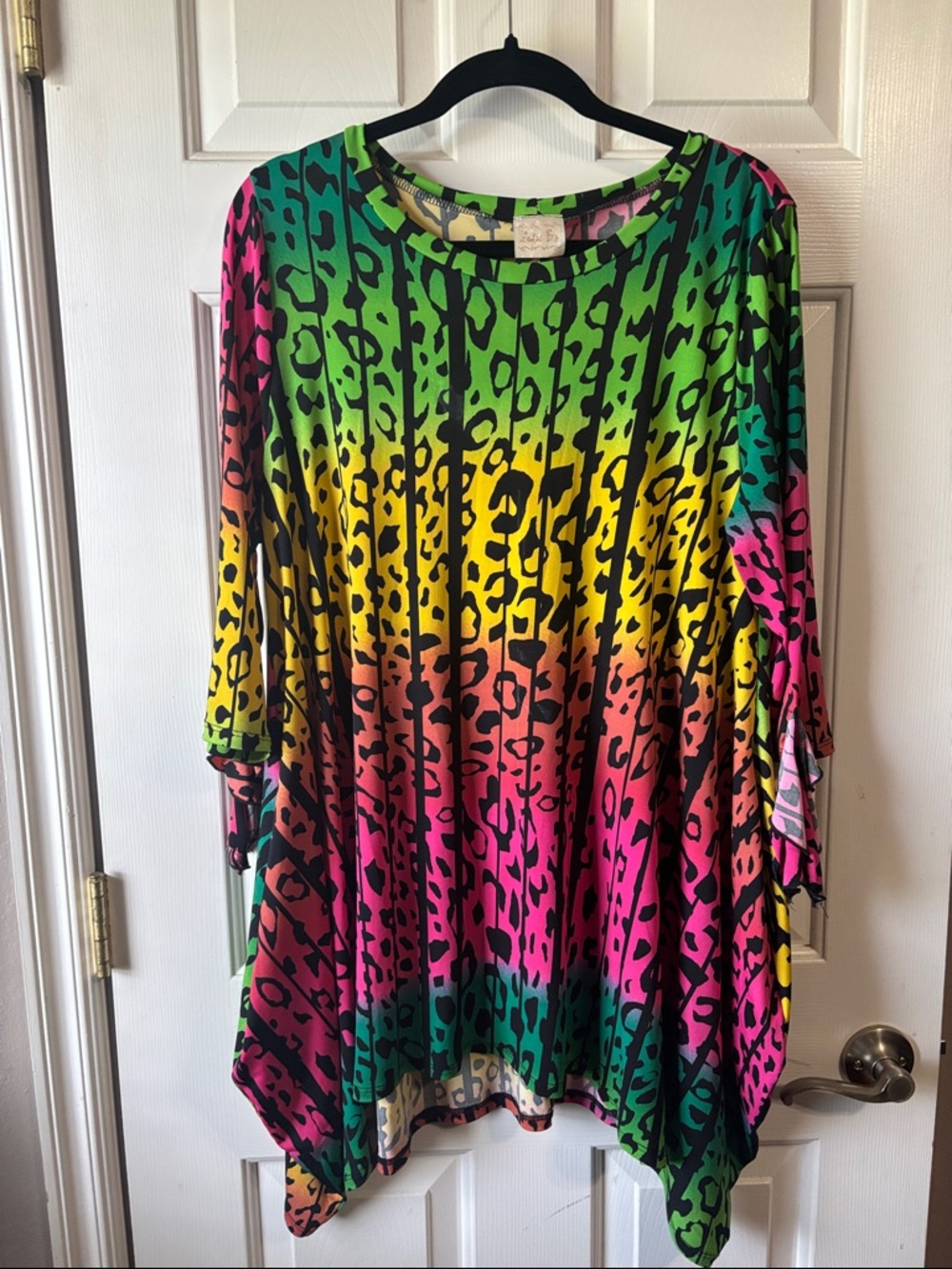ZADIE B’S: Vibrant Rainbow Animal Print Tunic